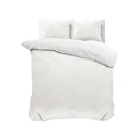Dekbedovertrek Velvet Uni Wit