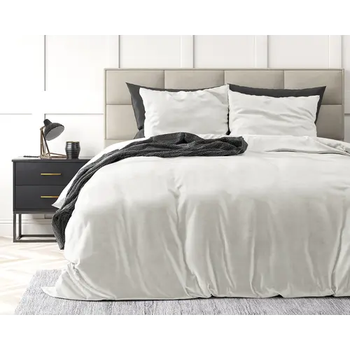 Sleeptime Dekbedovertrek Velvet Uni Wit