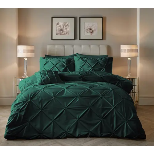 Sleeptime Dekbedovertrek Velvet Pintuck Groen