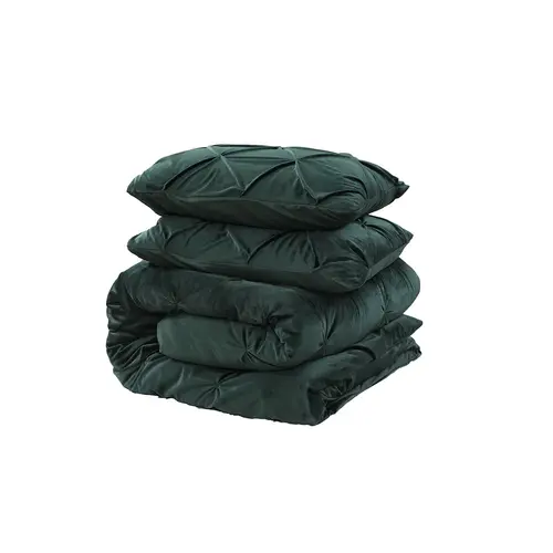 Sleeptime Dekbedovertrek Velvet Pintuck Groen
