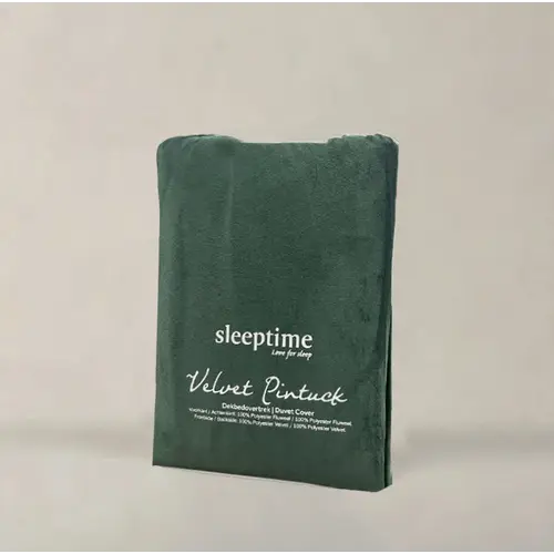 Sleeptime Dekbedovertrek Velvet Pintuck Groen