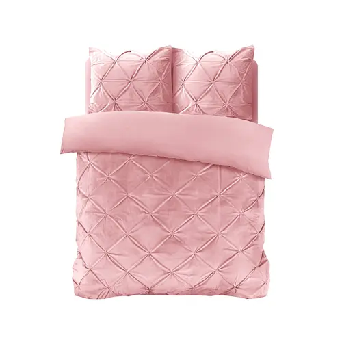 Sleeptime Dekbedovertrek Velvet Pintuck Roze Sleeptime Dekbedovertrek Velvet Pintuck Roze