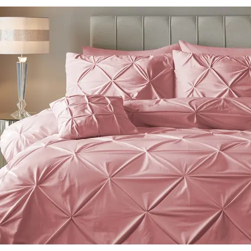 Sleeptime Dekbedovertrek Velvet Pintuck Roze Sleeptime Dekbedovertrek Velvet Pintuck Roze