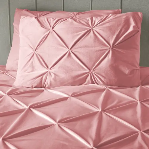 Sleeptime Dekbedovertrek Velvet Pintuck Roze Sleeptime Dekbedovertrek Velvet Pintuck Roze