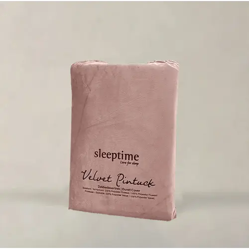 Sleeptime Dekbedovertrek Velvet Pintuck Roze Sleeptime Dekbedovertrek Velvet Pintuck Roze
