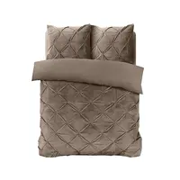 Dekbedovertrek Velvet Pintuck Taupe