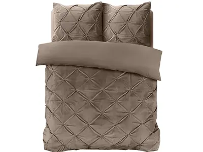 Sleeptime Dekbedovertrek Velvet Pintuck Taupe