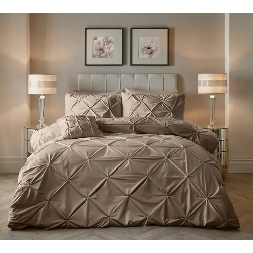 Sleeptime Dekbedovertrek Velvet Pintuck Taupe