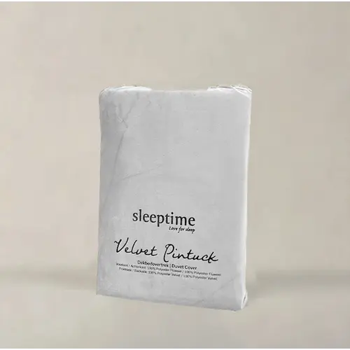Sleeptime Dekbedovertrek Velvet Pintuck Wit