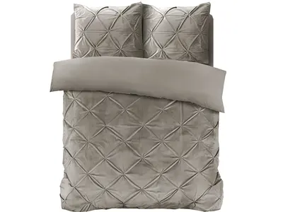 Sleeptime Dekbedovertrek Velvet Pintuck Zand