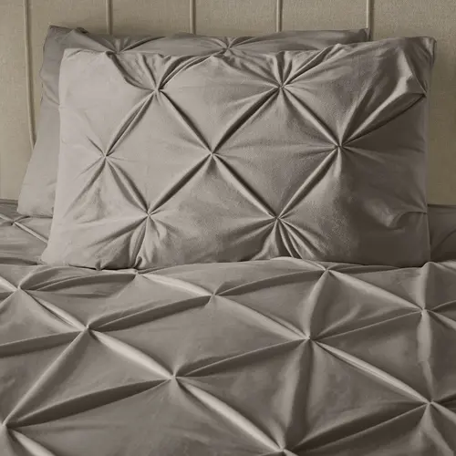 Sleeptime Dekbedovertrek Velvet Pintuck Zand