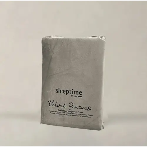 Sleeptime Dekbedovertrek Velvet Pintuck Zand