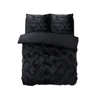 Dekbedovertrek Velvet Pintuck Zwart