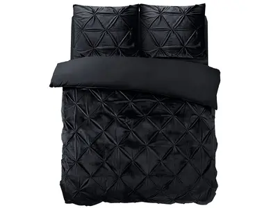 Sleeptime Dekbedovertrek Velvet Pintuck Zwart