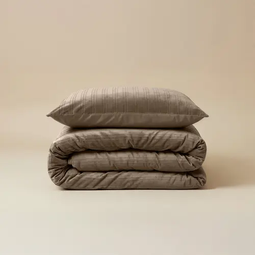 Sleeptime Dekbedovertrek Velvet Lining Taupe