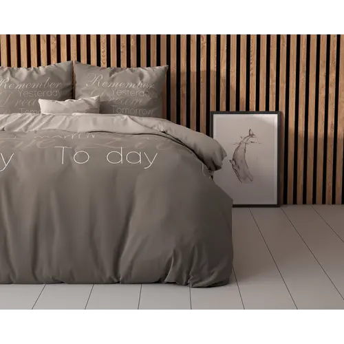 Sleeptime Dekbedovertrek Live Today Taupe