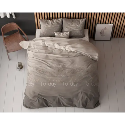 Sleeptime Dekbedovertrek Live Today Taupe
