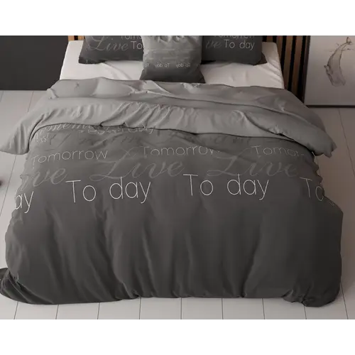 Sleeptime  Dekbedovertrek Live Today Antraciet