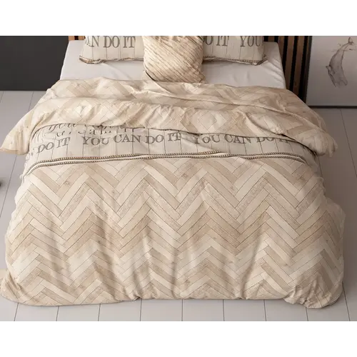 Sleeptime Dekbedovertrek Visgraat Zand