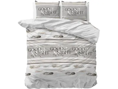 Sleeptime Dekbedovertrek Good Night Wit