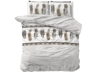 Sleeptime Dekbedovertrek Feathers 3 Grijs