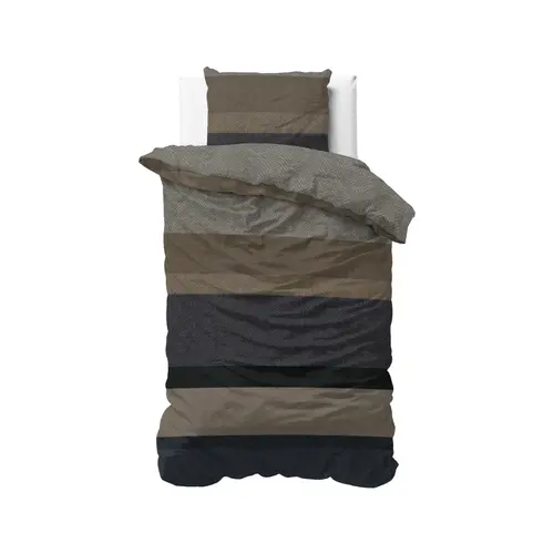 Sleeptime Dekbedovertrek Ravon Taupe Antraciet