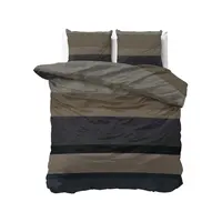 Dekbedovertrek Ravon Taupe Antraciet