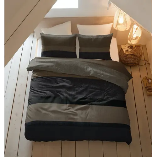 Sleeptime Dekbedovertrek Ravon Taupe Antraciet