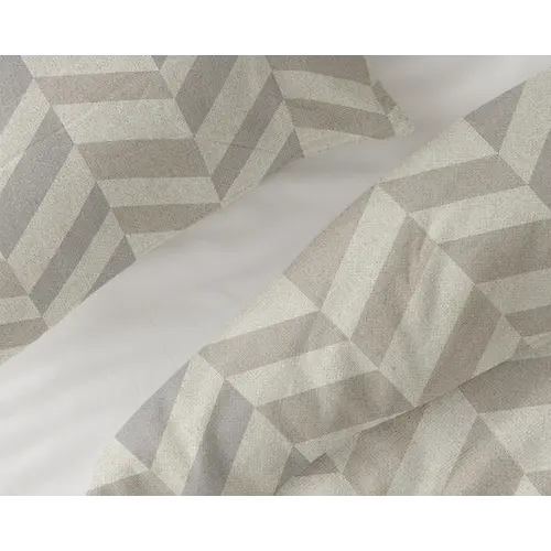 Sleeptime Dekbedovertrek Chevron Beige Zand
