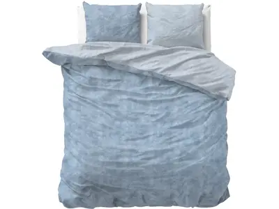 Sleeptime Dekbedovertrek Washed Cotton Blauw
