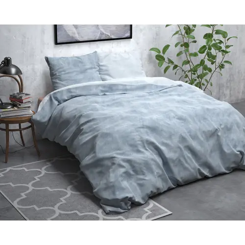 Sleeptime Dekbedovertrek Washed Cotton Blauw