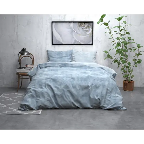 Sleeptime Dekbedovertrek Washed Cotton Blauw