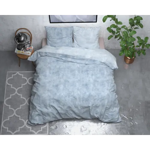 Sleeptime Dekbedovertrek Washed Cotton Blauw