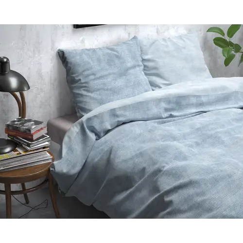 Sleeptime Dekbedovertrek Washed Cotton Blauw