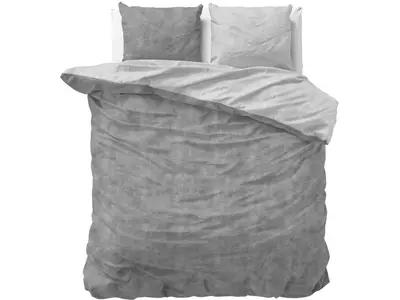 Sleeptime Dekbedovertrek Washed Cotton Grijs