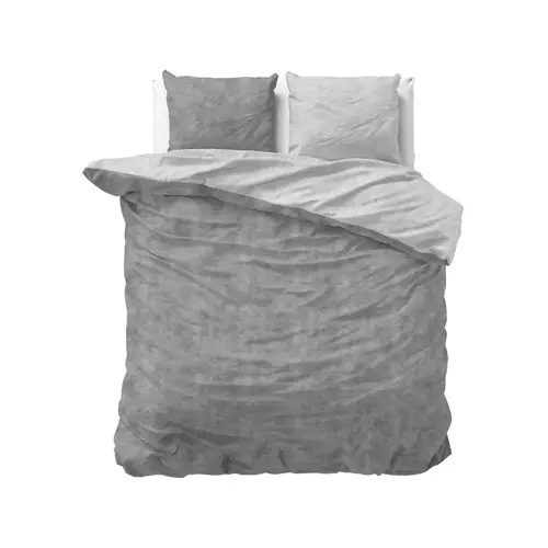 Sleeptime Dekbedovertrek Washed Cotton Grijs