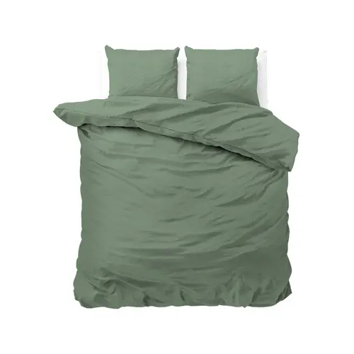 Sleeptime Dekbedovertrek Satin Point Groen