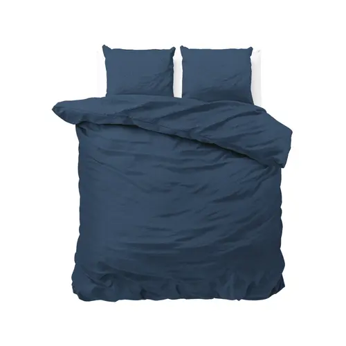 Sleeptime Dekbedovertrek Satin Point Blauw