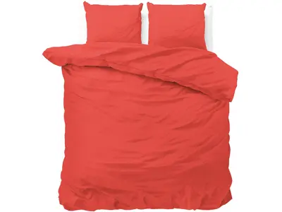 Sleeptime Dekbedovertrek Satin Point Rood