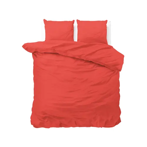 Sleeptime Dekbedovertrek Satin Point Rood