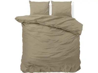 Sleeptime Dekbedovertrek Satin Point Taupe