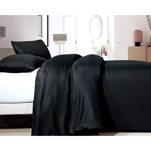 Sleeptime Dekbedovertrek Satin Point Zwart