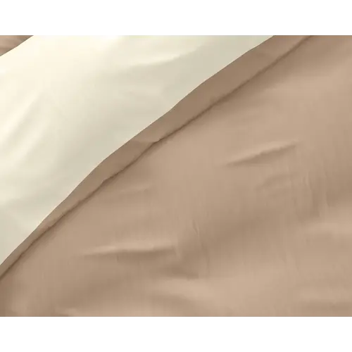 Sleeptime Dekbedovertrek Twin Face Crème Taupe