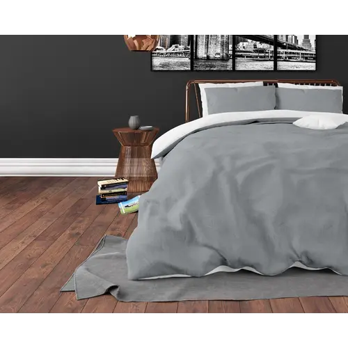 Sleeptime Dekbedovertrek Twin Face Grijs Wit