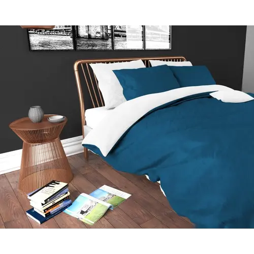 Sleeptime Dekbedovertrek Twin Face Blauw Wit