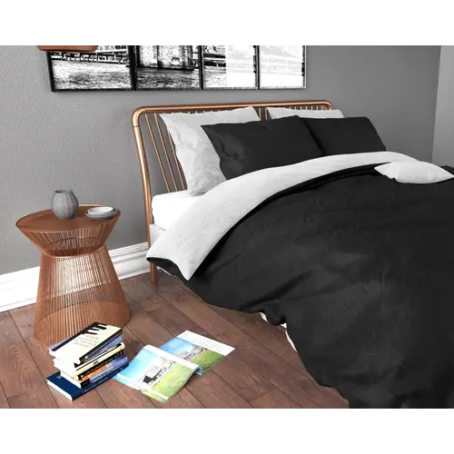 Sleeptime Dekbedovertrek Twin Face Zwart Wit