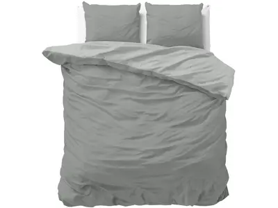 Sleeptime Dekbedovertrek Twin Face Grijs Antraciet Sleeptime Dekbedovertrek Twin Face Grijs Antraciet