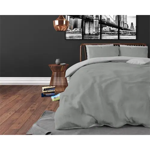 Sleeptime Dekbedovertrek Twin Face Grijs Antraciet