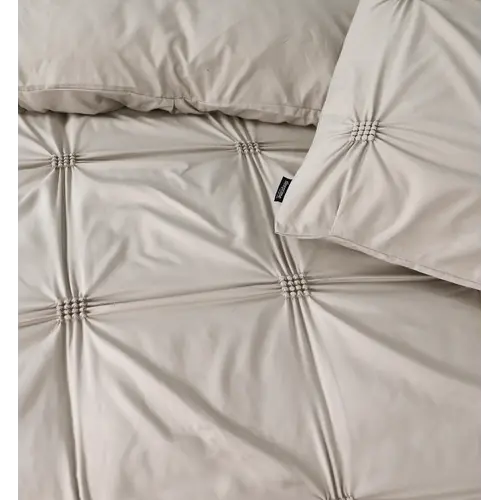 Sleeptime Dekbedovertrek Punch Pintuck Taupe Sleeptime Dekbedovertrek Punch Pintuck Taupe