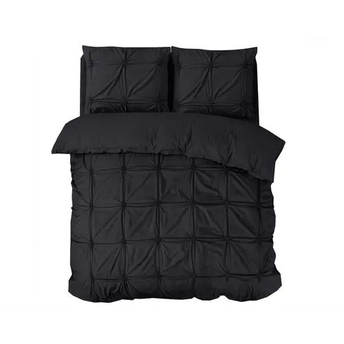 Sleeptime Dekbedovertrek Punch Pintuck Zwart